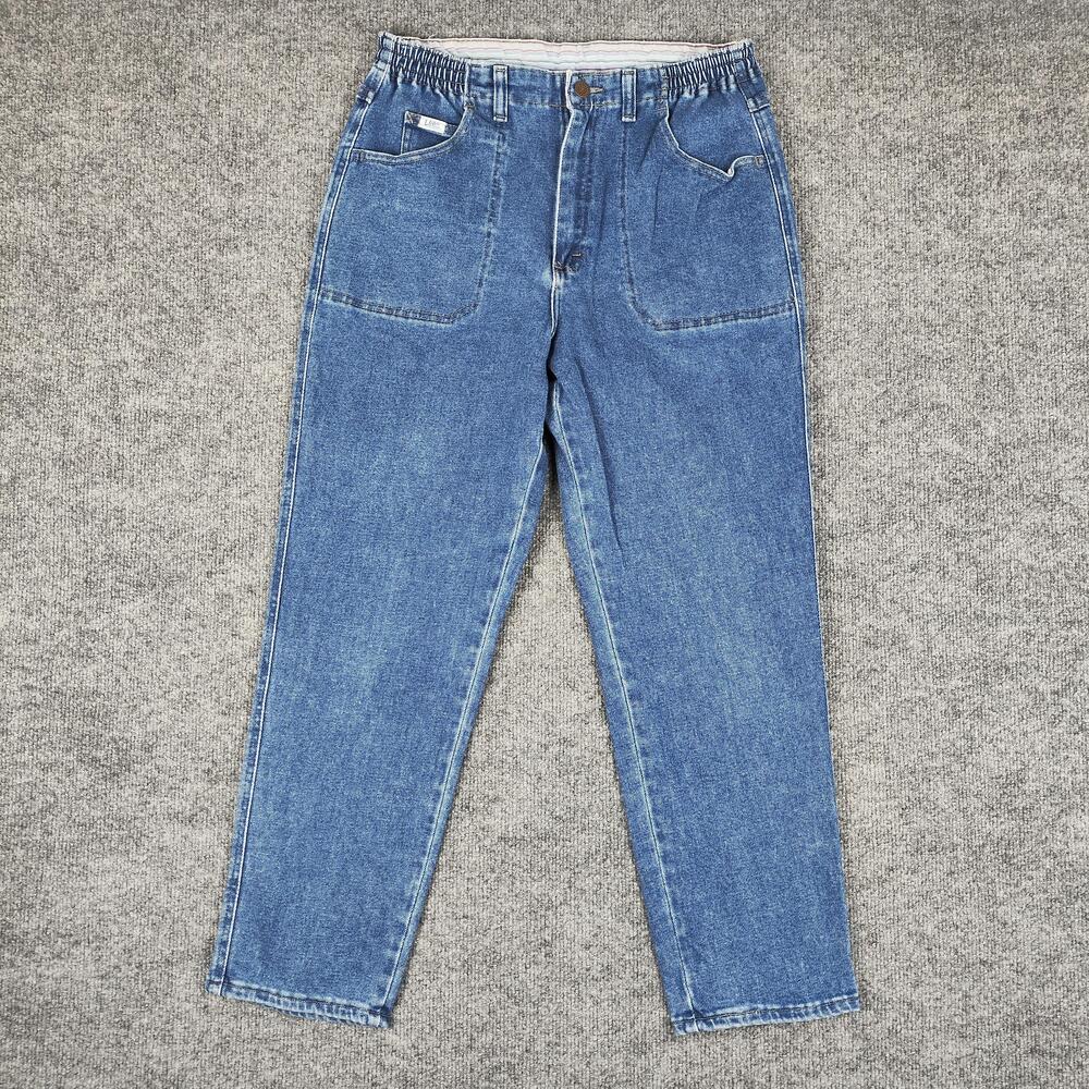 Lee Jeans Womens 10P Blue Medium Wash High Rise Relaxed Tapered Denim Classic
